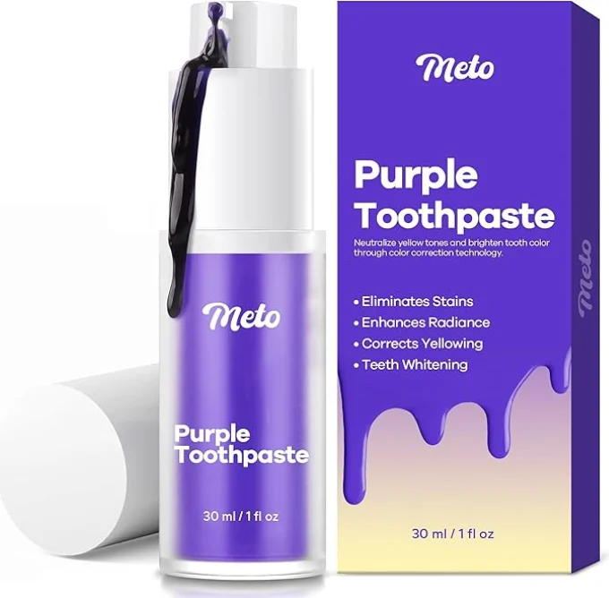 Purple Toothpaste for Teeth Whitening